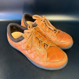 Anodyne No. 75 W075-24-W-080 Tan Leather Quilted Sneakers Womens Size 8W